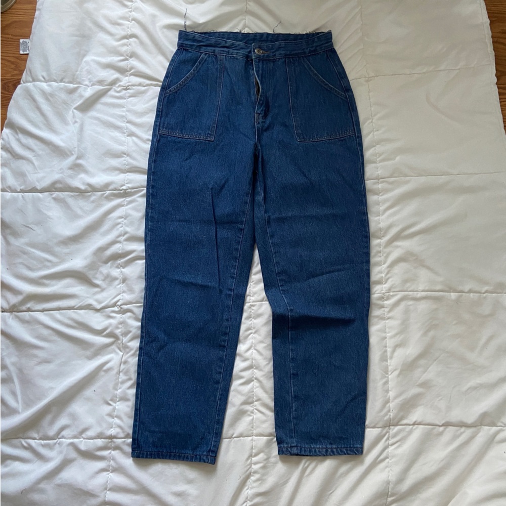 thrifted blue jeans
